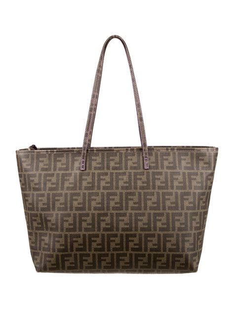 fendi tote roll bag|Fendi zucca tote.